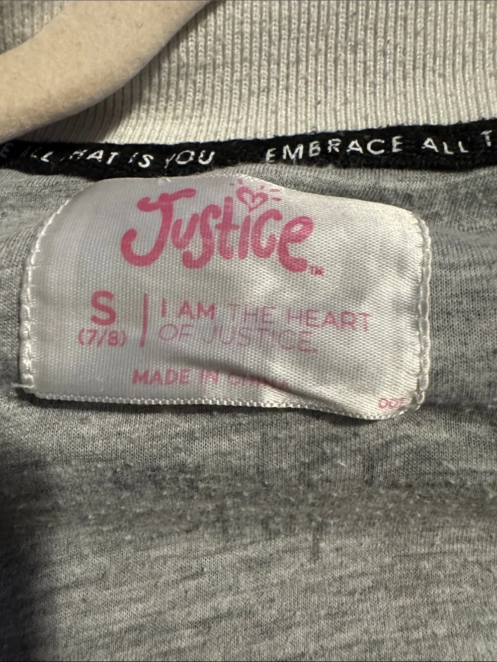 Justice Black and White Girls' Letterman Jacket with Pink Accents